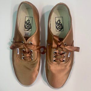Vans Rose Gold Satin Womens Shoes
